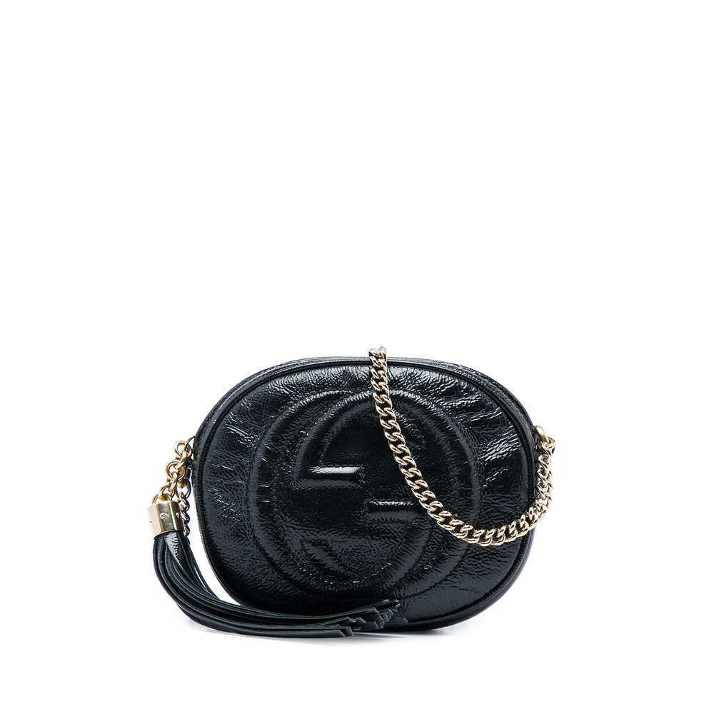 Pre-Loved Gucci Mini Patent Soho Chain Crossbody